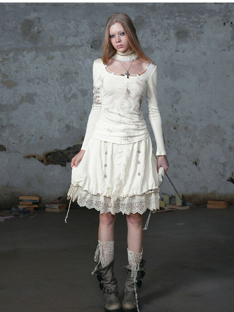 Chiffon Lace Patchwork Dress【s0000018106】