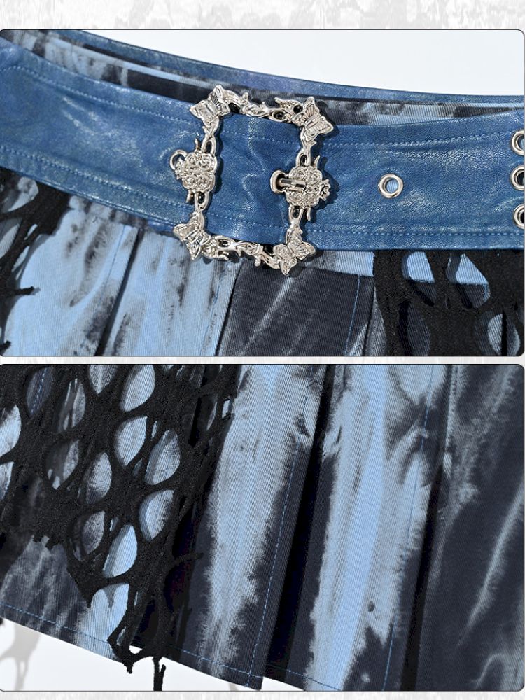 Irregular Pleated Low Waist Half Body Skirt【s0000013502】
