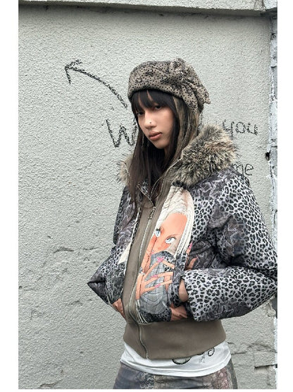 Graffiti White Duck Down Jacket【s0000018070】