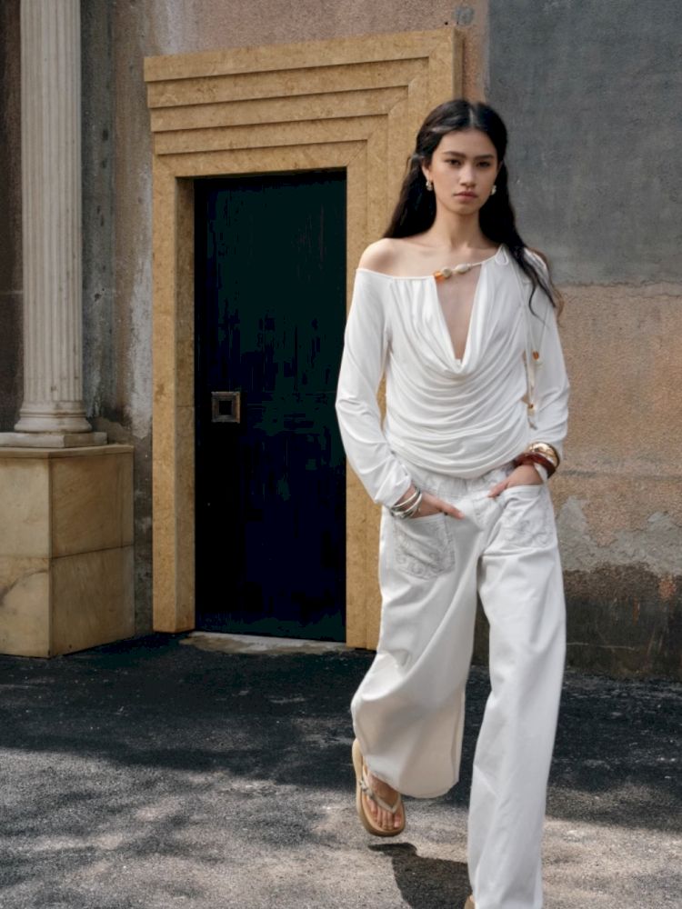 Old washed scimitar jeans【s0000012391】