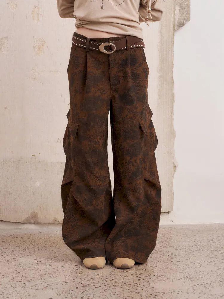 Pocket Structured Relaxed Straight-Leg Workwear Pants【s0000014071】