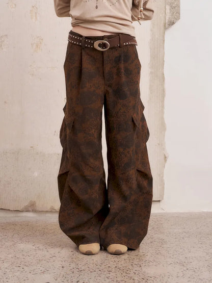 Pocket Structured Relaxed Straight-Leg Workwear Pants【s0000014071】