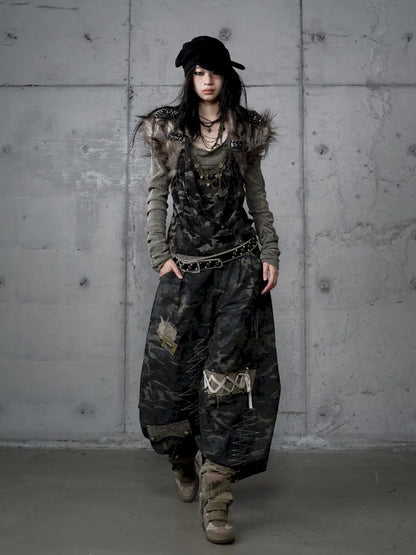 Embroidered Camo Pants【s0000014116】