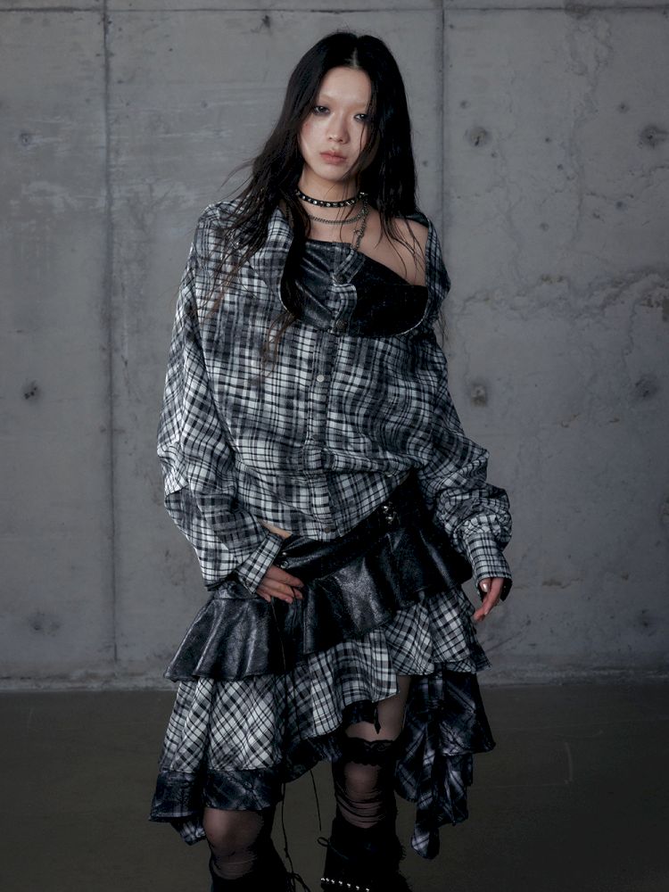 Back leather long sleeve sweater jacket【s0000013477】