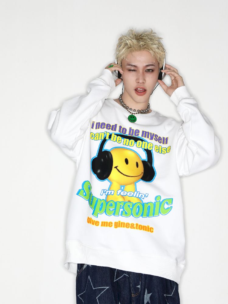 American Casual Street Smiley Loose Pullover [S0000010265]