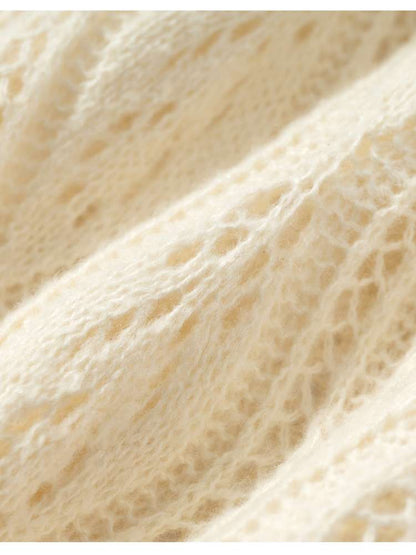 Knit Fur Collar Shawl Cape【s0000014659】