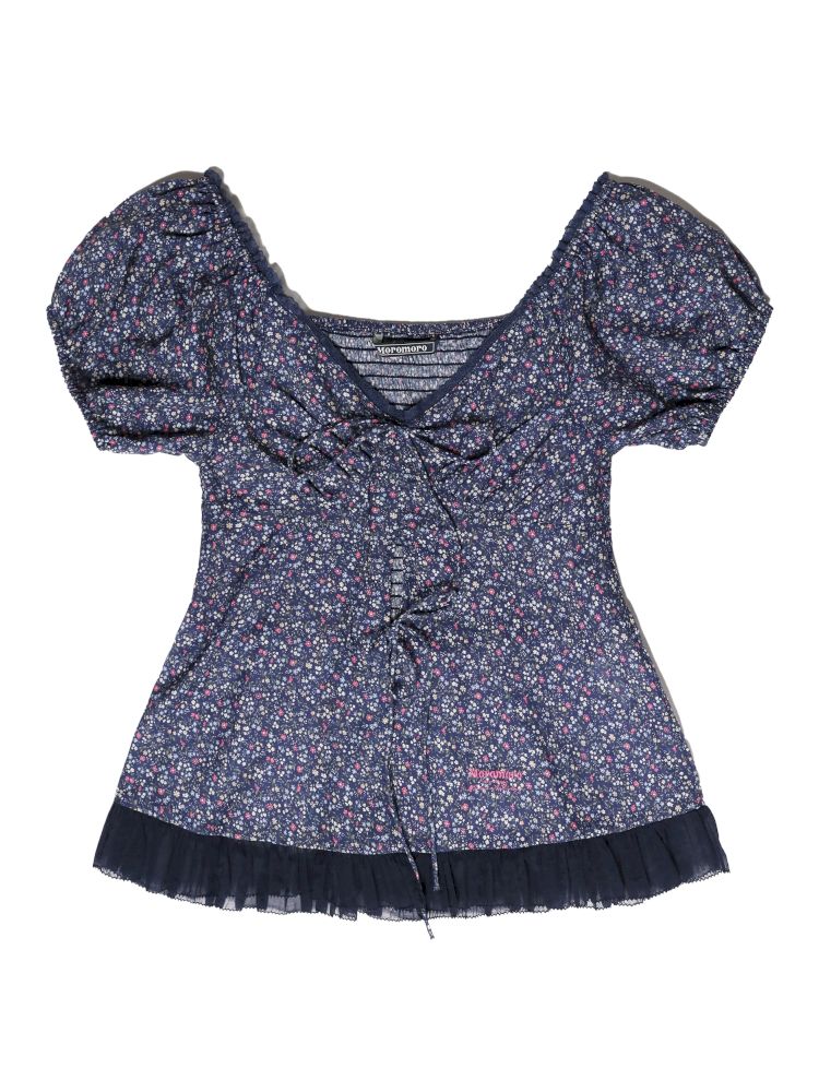 Plaid bubble sleeve top/dress【s0000013456】