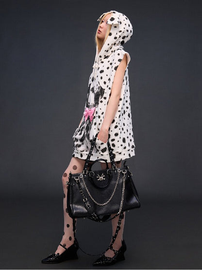 Dalmatian Print Sweatshirt Vest【s0000017293】