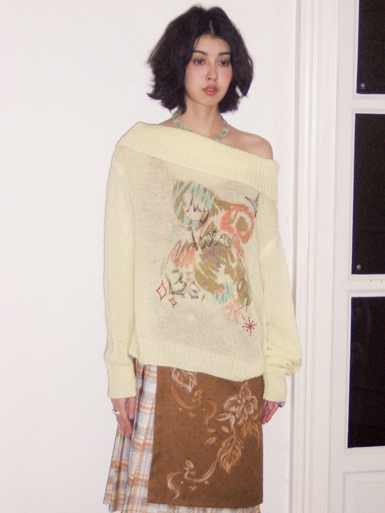 Gummy Bear Graffiti Pullover Sweater【s0000015459】