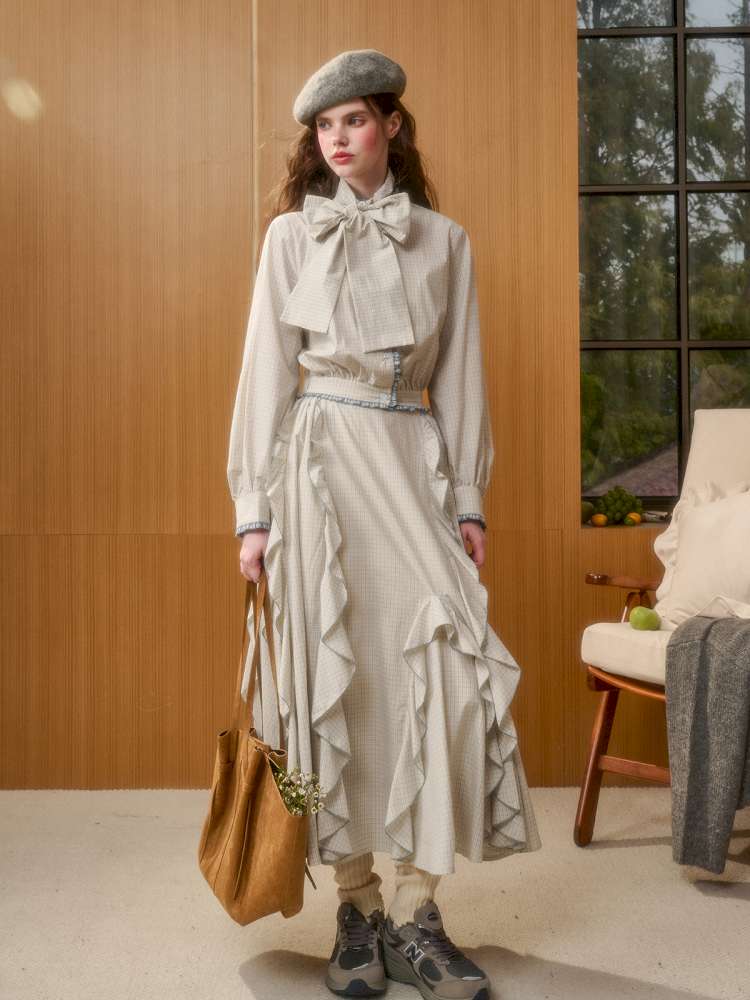 Organic Cotton Patchwork Floating Shirt Skirt【s0000014883】