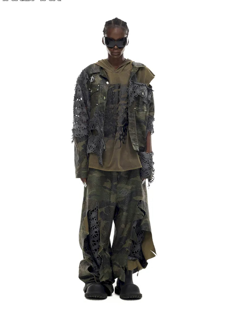 Gender-Neutral Y3K Painted Denim Pants【s0000014013】