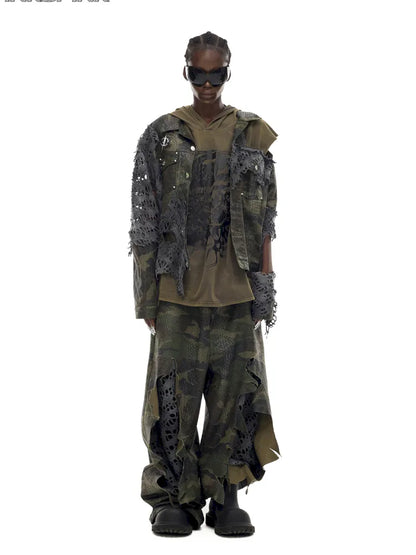 Gender-Neutral Y3K Painted Denim Pants【s0000014013】