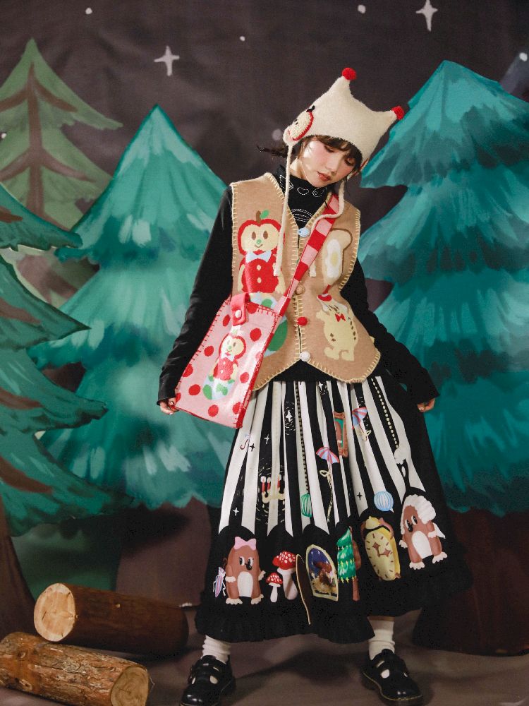 Stereoscopic Embroidered Organs Half Skirt【s0000005682】