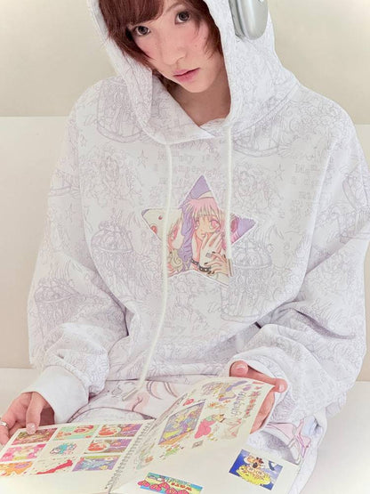 Star-Print Hoodie【s0000014438】