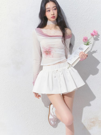 A-line Puffy Half-body Skirt【s0000012153】