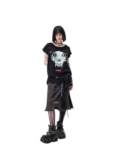 Thorn Print Patchwork Tank Top【s0000017717】