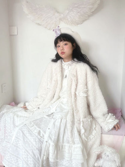 Long Warm Bow Coat Jacket【s0000010884】