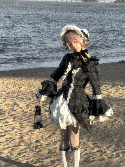 레이스 ji 슬리브 도베 테일 불규칙한 셔츠 [S0000011340]