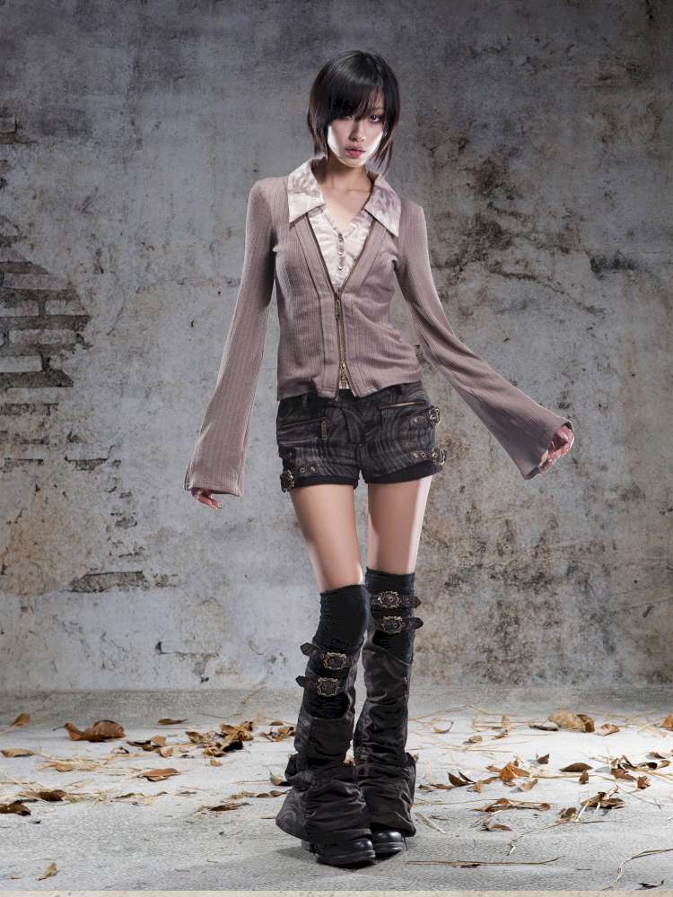 V-Neck Pullover Long-Sleeve Knit Top【s0000014492】