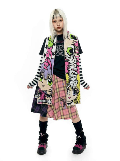 2D Anime Subculture Kpop Knitted Scarves【s0000014917】