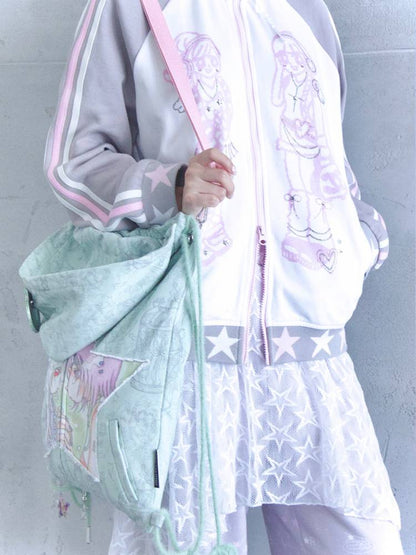 Double-Shoulder Drawstring Bag【s0000014441】