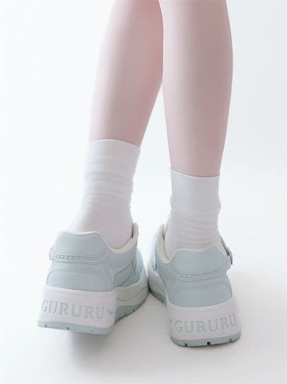 Lace-up thick-soled sneakers【s0000012963】