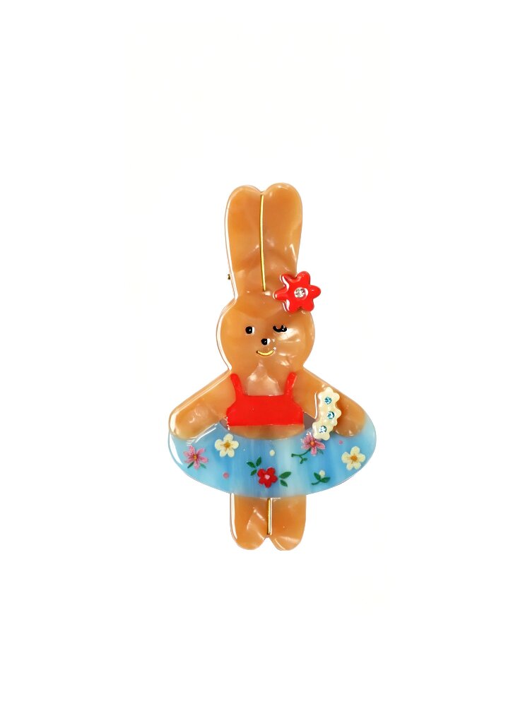 Summer Flower Bunny Hair Clip Comb【s0000017938】