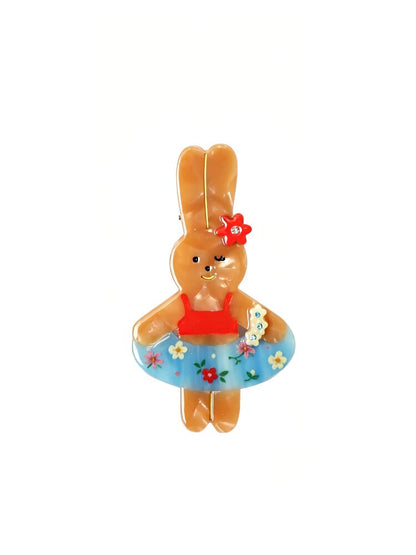 Summer Flower Bunny Hair Clip Comb【s0000017938】
