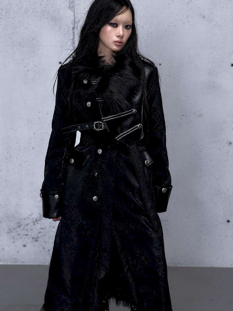 Dark Court Leopard Suede Fur Coat【s0000014925】