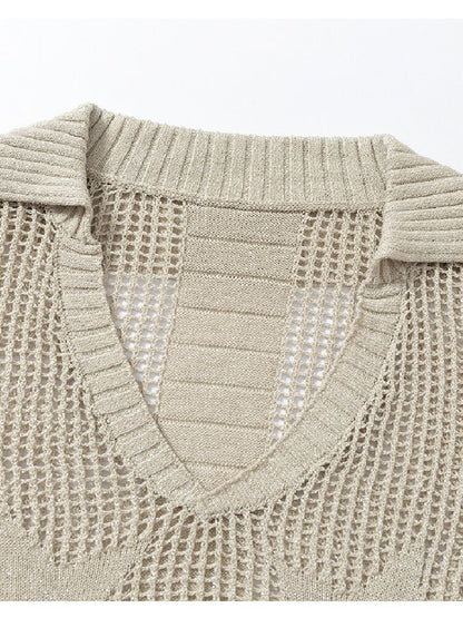Hollow Star Mid Sleeve Knit Sweater【s0000016994】