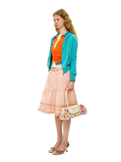 Fake Paneled Ruffled A-line Skirt【s0000016100】