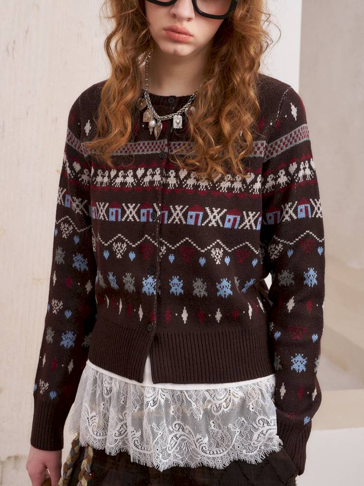 Round Neck Winter Cardigan Coat【s0000014386】