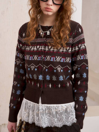 Round Neck Winter Cardigan Coat【s0000014386】