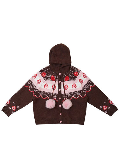Fair Isle Cake Knit Cardigan【s0000018538】