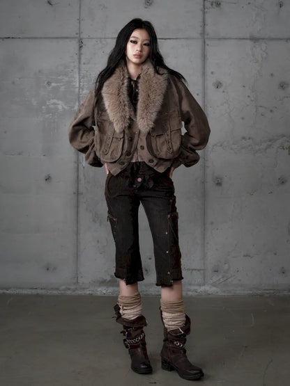 Slim-Fit Flattering Cropped Denim Shorts【s0000013954】