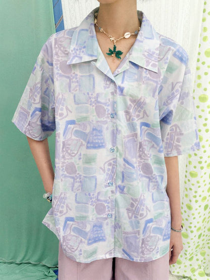 Full-print short-sleeved shirt【s0000012950】