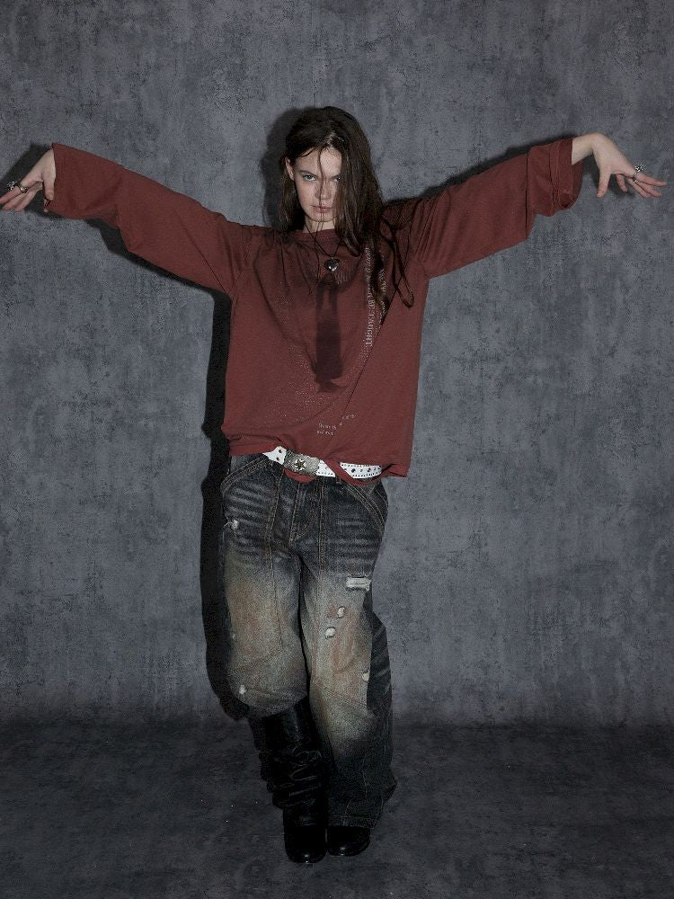 Basic Round Neck Long Sleeve T-Shirt【s0000011265】