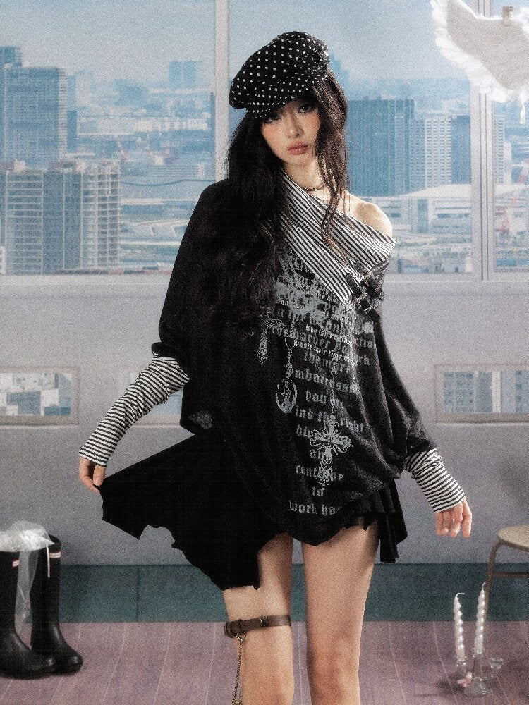 Pleated Irregular A-Line Skirt【s0000016271】