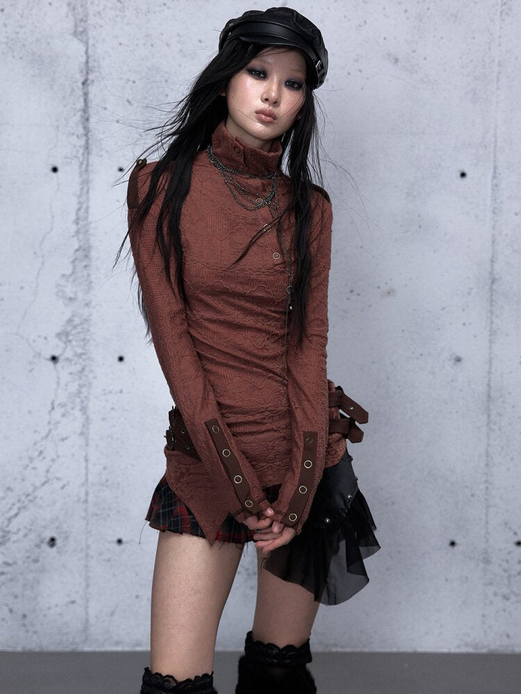 High Neck Jacquard Knit Base Top【s0000015550】