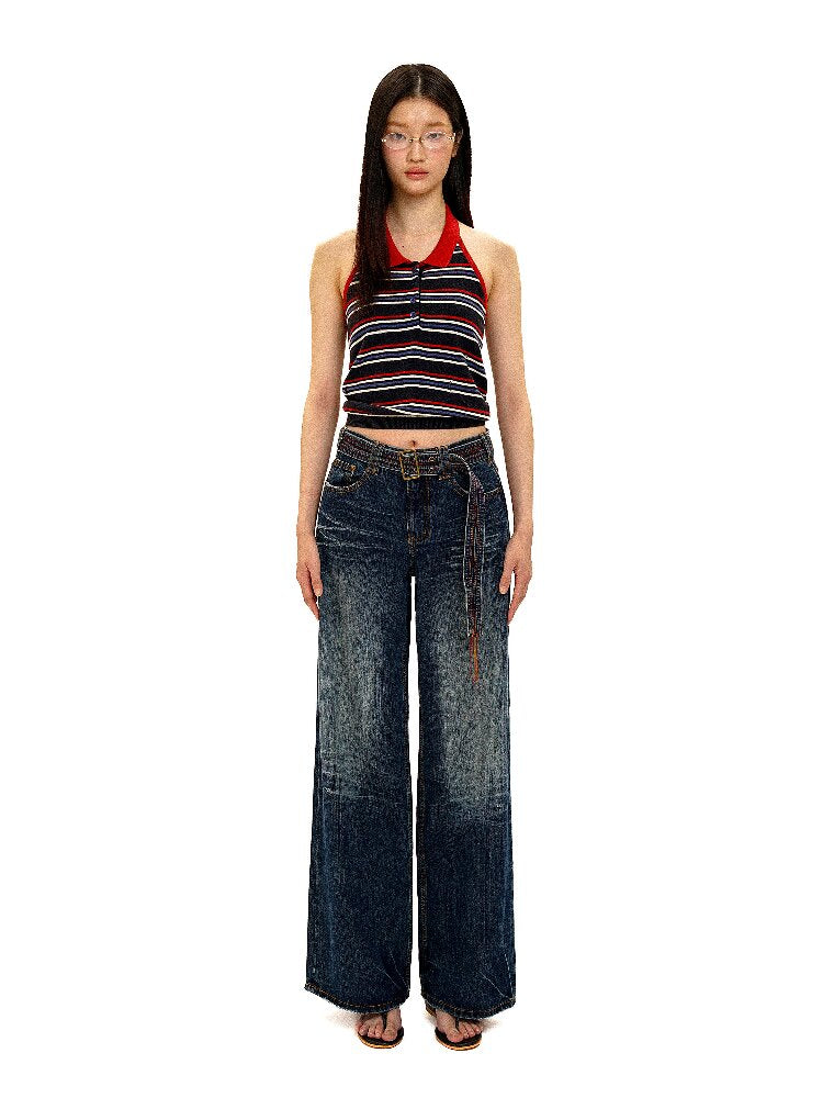 Vintage Bamboo Pleated Jeans【s0000016139】