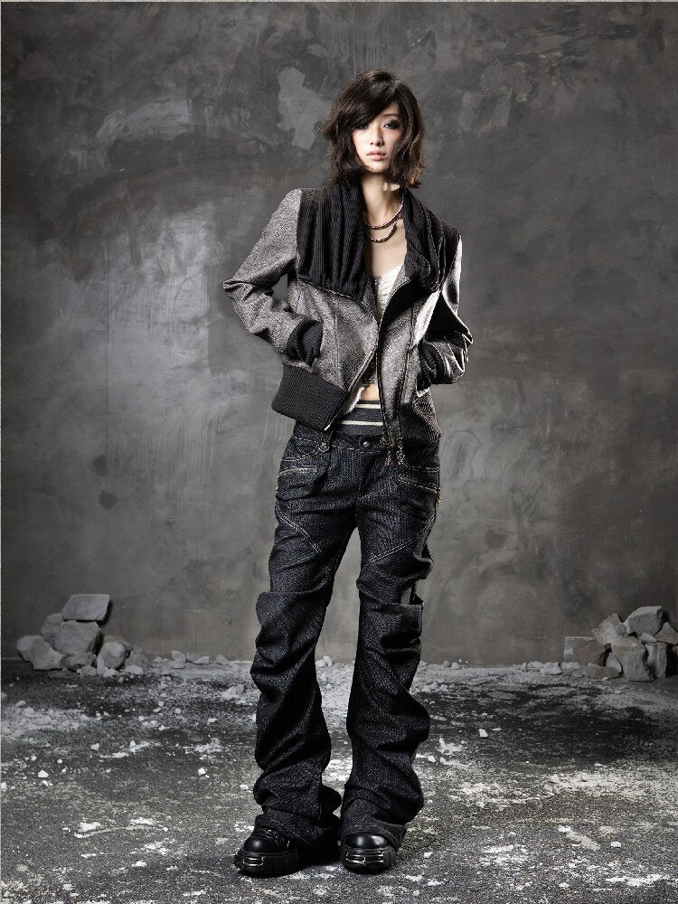 Pile Collar Leather Jacket【s0000015957】