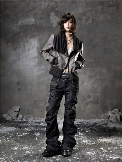 Pile Collar Leather Jacket【s0000015957】