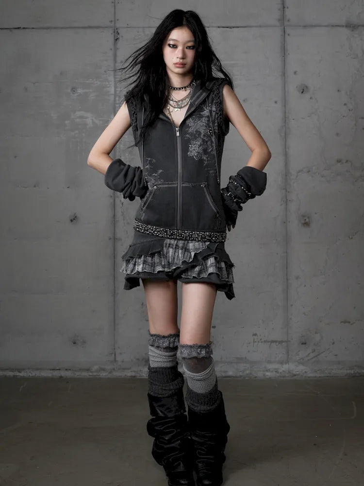 Detachable Hooded Sweatshirt Dress【s0000013943】