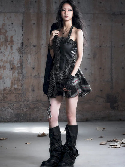 Faded Button Leather Leg Covers【s0000013963】