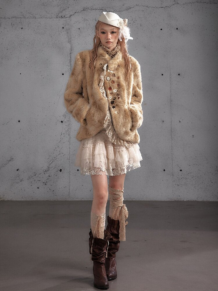 Plush Eco-Friendly Fur Coat【s0000019161】