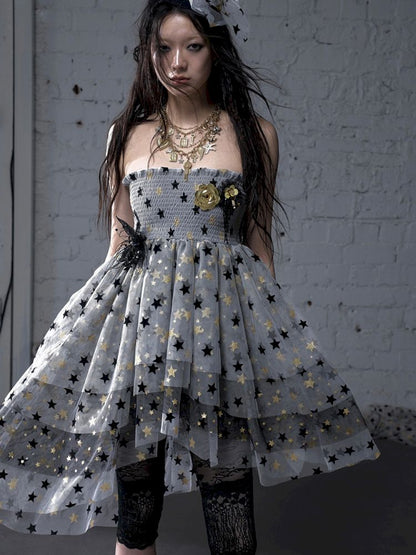Puffy Tulle Two-Way Strapless Half-Skirt【s0000012792】