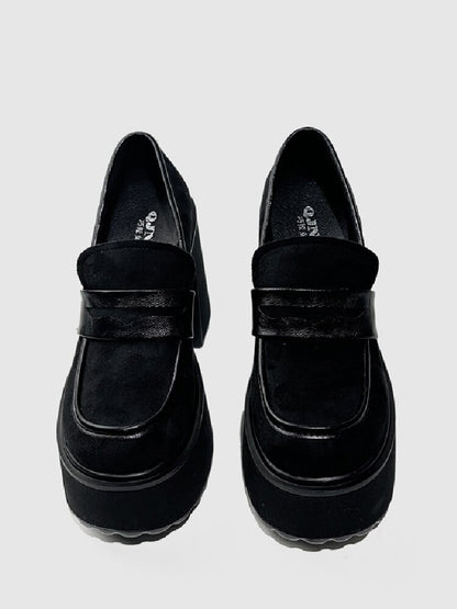 Matte Leather High Heel Loafers【s0000015716】