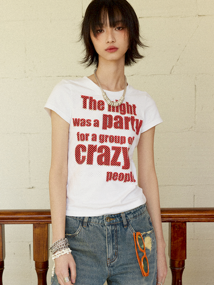 Letter Print Short Sleeve T-Shirt【s0000012423】