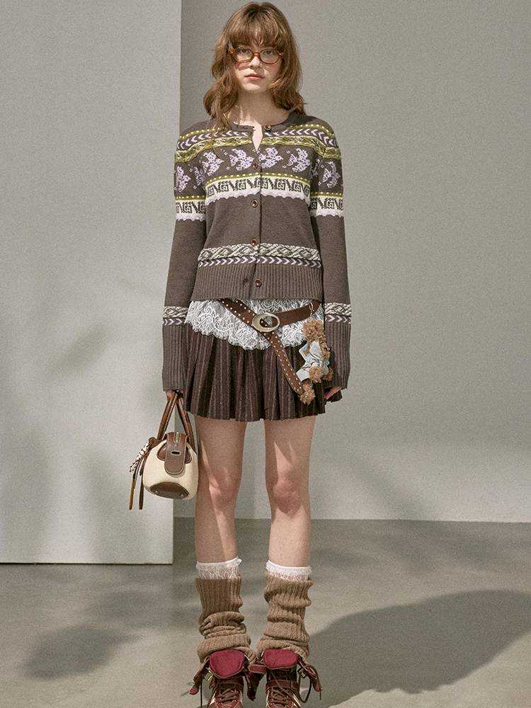 Button-Up Knit Cardigan Jacket【s0000014393】