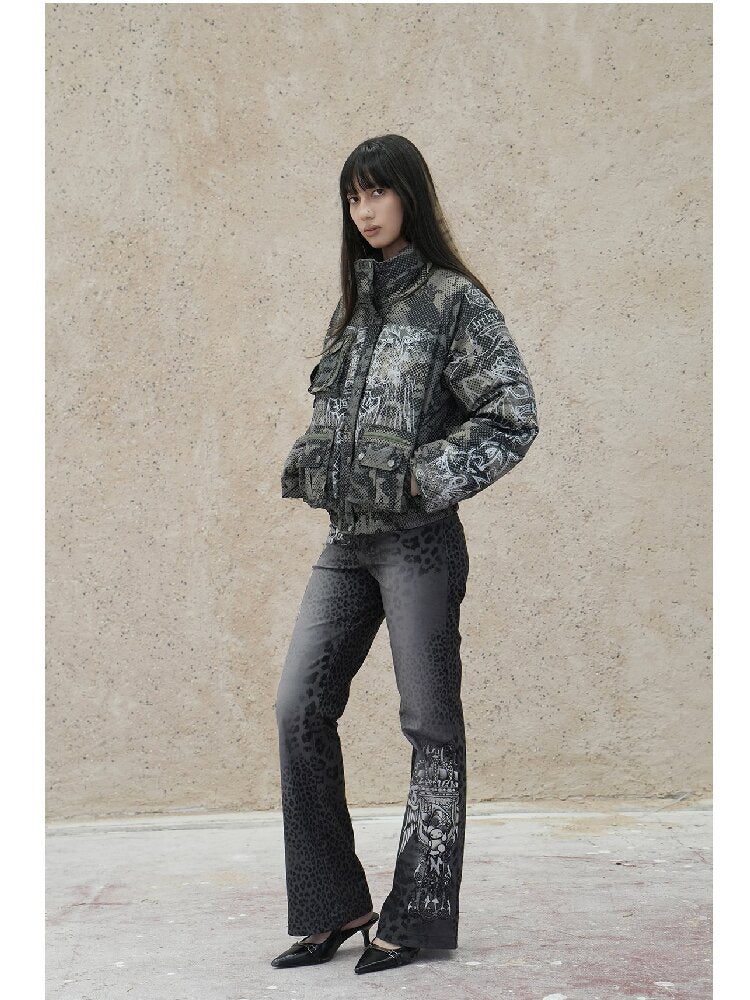 Vintage Pattern Star Duck Down Jacket【s0000018069】